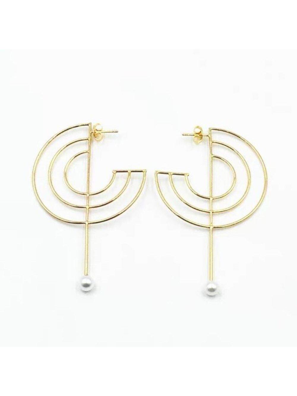 & Other Stories Round Geo Earrings - Picture 2 of 4